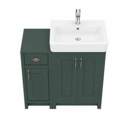 Chatsworth Traditional Green 560mm Vanity Sink + 300mm Cupboard Unit 11 Chatsworth Traditional Green 560mm Vanity Sink + 300mm Cupboard Unit -Chatsworth Shop C825GRN d5 460