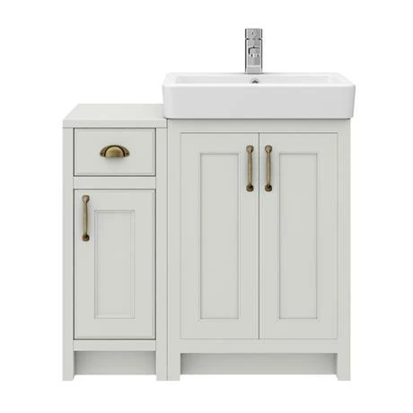 Chatsworth Traditional Grey 560mm Vanity Sink + 300mm Cupboard Unit 6 Chatsworth Traditional Grey 560mm Vanity Sink + 300mm Cupboard Unit - Image 6
