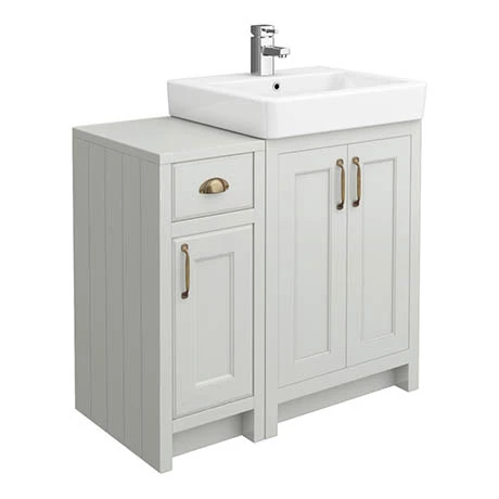 Chatsworth Traditional Grey 560mm Vanity Sink + 300mm Cupboard Unit 1 Chatsworth Traditional Grey 560mm Vanity Sink + 300mm Cupboard Unit