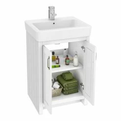 Chatsworth Traditional White 560mm Vanity Sink + 300mm Cupboard Unit 11 Chatsworth Traditional White 560mm Vanity Sink + 300mm Cupboard Unit -Chatsworth Shop C825WHT d5 460