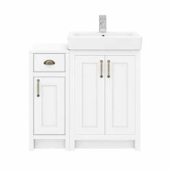 Chatsworth Traditional White 560mm Vanity Sink + 300mm Cupboard Unit 12 Chatsworth Traditional White 560mm Vanity Sink + 300mm Cupboard Unit -Chatsworth Shop C825WHT n d1 460