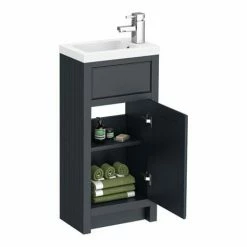 Alternative view of Chatsworth Traditional Cloakroom Vanity Unit Suite - Graphite