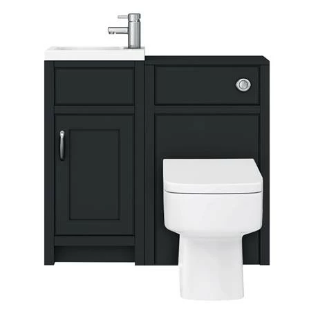 Chatsworth Traditional Cloakroom Vanity Unit Suite - Graphite 4 Chatsworth Traditional Cloakroom Vanity Unit Suite - Graphite - Image 4