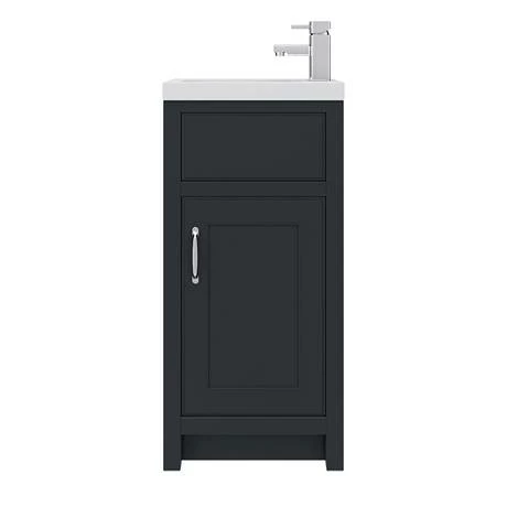 Chatsworth Traditional Cloakroom Vanity Unit Suite - Graphite 6 Chatsworth Traditional Cloakroom Vanity Unit Suite - Graphite - Image 6