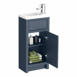 Alternative view of Chatsworth Traditional Cloakroom Vanity Unit Suite - Blue