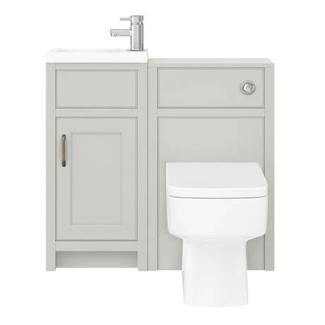 Chatsworth Traditional Cloakroom Vanity Unit Suite - Grey 4 Chatsworth Traditional Cloakroom Vanity Unit Suite - Grey - Image 4