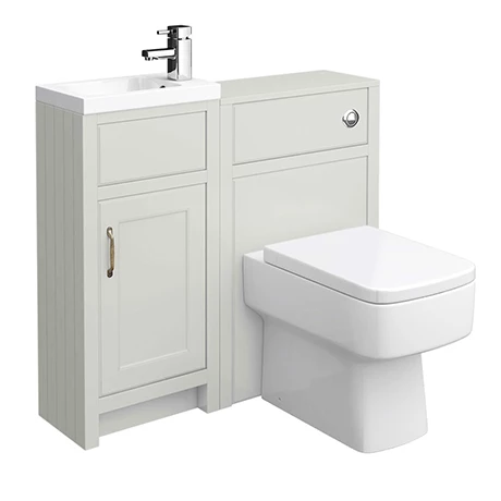Chatsworth Traditional Cloakroom Vanity Unit Suite - Grey 1 Chatsworth Traditional Cloakroom Vanity Unit Suite - Grey