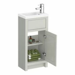 Alternative view of Chatsworth Traditional Cloakroom Vanity Unit Suite - Grey