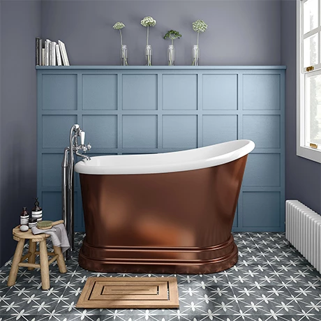 Chatsworth Copper Effect 1300 Short Roll Top Bath 1 Chatsworth Copper Effect 1300 Short Roll Top Bath