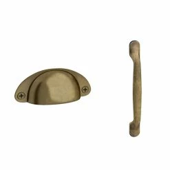 Chatsworth Brass Handle Pack For 300mm Cupboard Unit