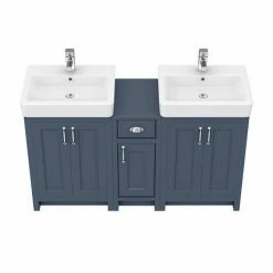 Chatsworth Traditional Blue Double Basin Vanity + Cupboard Combination Unit 9 Chatsworth Traditional Blue Double Basin Vanity + Cupboard Combination Unit -Chatsworth Shop CBLU142PK n d2 460
