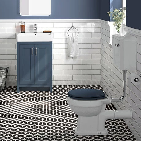 Chatsworth Blue 4-Piece Low Level Bathroom Suite 1 Chatsworth Blue 4-Piece Low Level Bathroom Suite