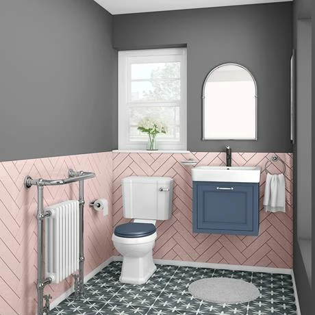 Chatsworth Blue Cloakroom Suite (Wall Hung Vanity Unit + Close Coupled Toilet) 7 Chatsworth Blue Cloakroom Suite (Wall Hung Vanity Unit + Close Coupled Toilet) - Image 7
