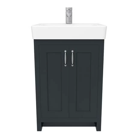 Chatsworth Graphite Close Coupled Roll Top Bathroom Suite 7 Chatsworth Graphite Close Coupled Roll Top Bathroom Suite - Image 7