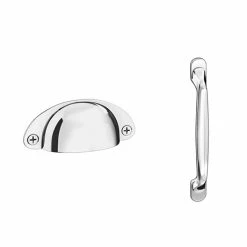 Chatsworth Chrome Handle Pack For 300mm Cupboard Unit