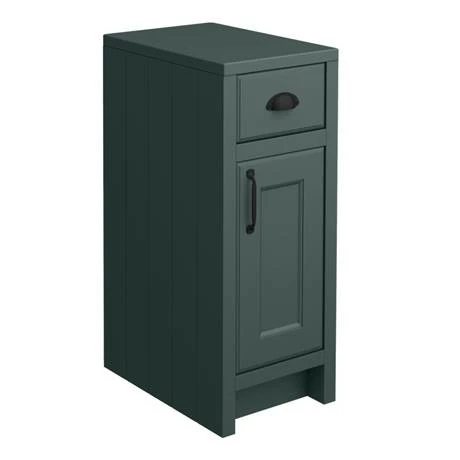 Chatsworth Traditional Green Double Basin Vanity + Cupboard Combination Unit With Matt Black Handles 4 Chatsworth Traditional Green Double Basin Vanity + Cupboard Combination Unit With Matt Black Handles - Image 4