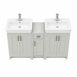 Chatsworth Traditional Grey Double Basin Vanity + Cupboard Combination Unit 8 Chatsworth Traditional Grey Double Basin Vanity + Cupboard Combination Unit -Chatsworth Shop CGRY142PK n d2 460