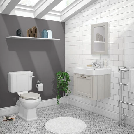 Chatsworth Grey Cloakroom Suite (Wall Hung Vanity Unit + Close Coupled Toilet) 1 Chatsworth Grey Cloakroom Suite (Wall Hung Vanity Unit + Close Coupled Toilet)