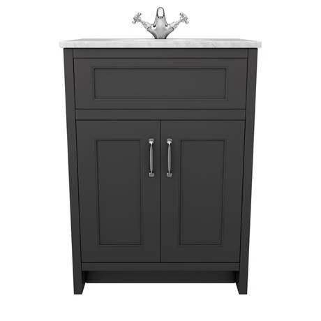 Chatsworth Graphite White Marble 4-Piece Low Level Bathroom Suite 6 Chatsworth Graphite White Marble 4-Piece Low Level Bathroom Suite - Image 6