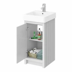 Chatsworth Traditional Grey Cloakroom Suite (Vanity Unit + Close Coupled Toilet) 9 Chatsworth Traditional Grey Cloakroom Suite (Vanity Unit + Close Coupled Toilet) -Chatsworth Shop CGYCS425 d2 460