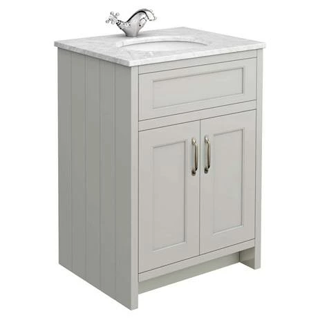 Chatsworth Grey White Marble 4-Piece Low Level Bathroom Suite 2 Chatsworth Grey White Marble 4-Piece Low Level Bathroom Suite - Image 2