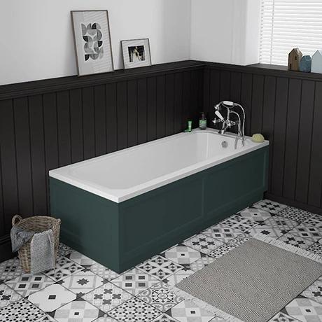 Chatsworth 1700 X 700 Single Ended Bath + Green Panels 1 Chatsworth 1700 X 700 Single Ended Bath + Green Panels