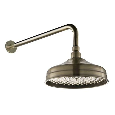 Chatsworth 1928 Antique Brass Traditional Shower With Concealed Valve + 8" Head 2 Chatsworth 1928 Antique Brass Traditional Shower With Concealed Valve + 8" Head - Image 2