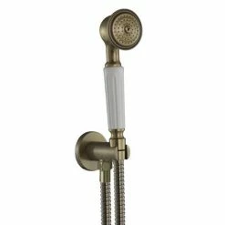 Chatsworth 1928 Antique Brass Traditional Shower With Concealed Valve, 8" Head + Handset -Chatsworth Shop CH63VABPK1 d4 460
