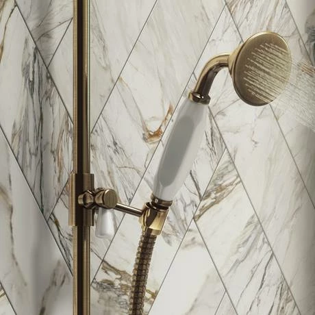 Chatsworth 1928 Antique Brass Traditional Shower W. Concealed Valve, 8" Head + Slide Rail Kit 7 Chatsworth 1928 Antique Brass Traditional Shower W. Concealed Valve, 8" Head + Slide Rail Kit - Image 7