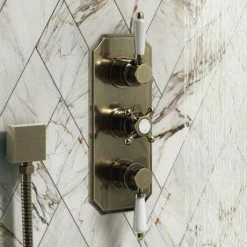 Chatsworth 1928 Antique Brass Traditional Shower W. Concealed Valve, 8" Head + Slide Rail Kit 9 Chatsworth 1928 Antique Brass Traditional Shower W. Concealed Valve, 8" Head + Slide Rail Kit -Chatsworth Shop CH63VABPK2 d2 460