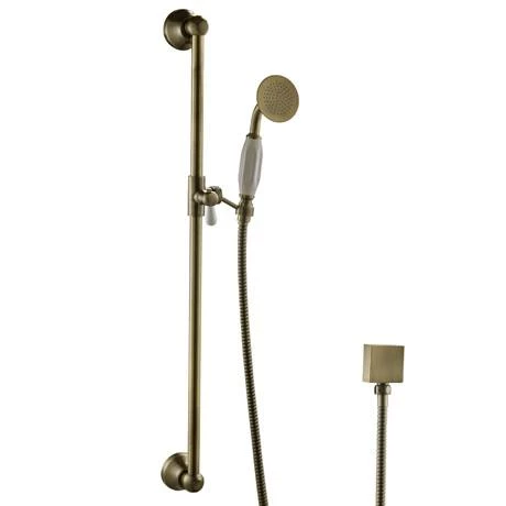 Chatsworth 1928 Antique Brass Traditional Shower W. Concealed Valve, 8" Head + Slide Rail Kit 5 Chatsworth 1928 Antique Brass Traditional Shower W. Concealed Valve, 8" Head + Slide Rail Kit - Image 5