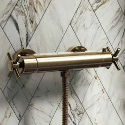 Chatsworth Antique Brass Crosshead Bottom Outlet Thermostatic Bar Shower Valve 8 Chatsworth Antique Brass Crosshead Bottom Outlet Thermostatic Bar Shower Valve -Chatsworth Shop CHAB61A d4 460