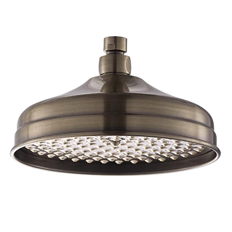 Chatsworth Antique Brass 8" Shower Head With Swivel Joint 1 Chatsworth Antique Brass 8" Shower Head With Swivel Joint