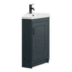 Chatsworth Traditional Graphite Corner Vanity Unit With Matt Black Handle 7 Chatsworth Traditional Graphite Corner Vanity Unit With Matt Black Handle -Chatsworth Shop CHATCRNBLKMB d3 460