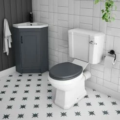 Chatsworth Traditional Graphite Corner Vanity Unit With Matt Black Handle 6 Chatsworth Traditional Graphite Corner Vanity Unit With Matt Black Handle -Chatsworth Shop CHATCRNBLKMB d2 460