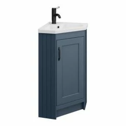 Chatsworth Traditional Blue Corner Vanity Unit With Matt Black Handle 7 Chatsworth Traditional Blue Corner Vanity Unit With Matt Black Handle -Chatsworth Shop CHATCRNBLUMB detail3 460