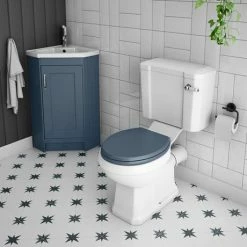 Chatsworth Traditional Blue Corner Vanity Unit -Chatsworth Shop CHATCRNBLU D3 460
