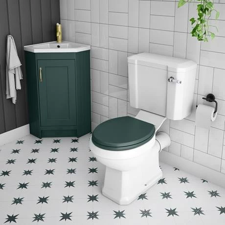 Chatsworth Traditional Green Corner Vanity Unit 3 Chatsworth Traditional Green Corner Vanity Unit - Image 3