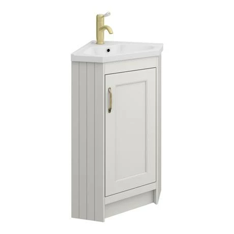 Chatsworth Traditional Grey Corner Vanity Unit 4 Chatsworth Traditional Grey Corner Vanity Unit - Image 4