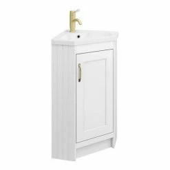 Chatsworth Traditional White Corner Vanity Unit -Chatsworth Shop CHATCRNWHT detail3 460