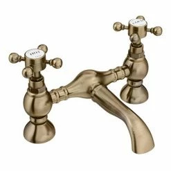 Chatsworth 1928 Antique Brass Crosshead Bath Filler Tap -Chatsworth Shop CHBFBRA d4 460
