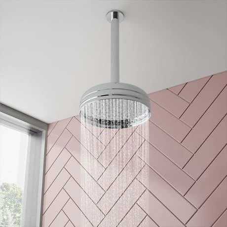 Chatsworth 1928 Traditional Push-Button Shower Pack With Slide Rail Kit + Ceiling Mounted Head 5 Chatsworth 1928 Traditional Push-Button Shower Pack With Slide Rail Kit + Ceiling Mounted Head - Image 5