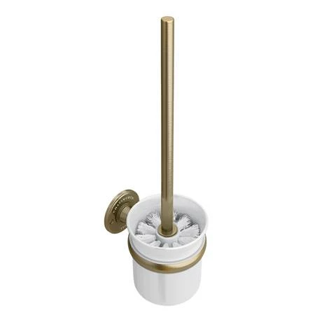 Chatsworth 1928 Antique Brass Traditional Toilet Brush & Holder 3 Chatsworth 1928 Antique Brass Traditional Toilet Brush & Holder - Image 3