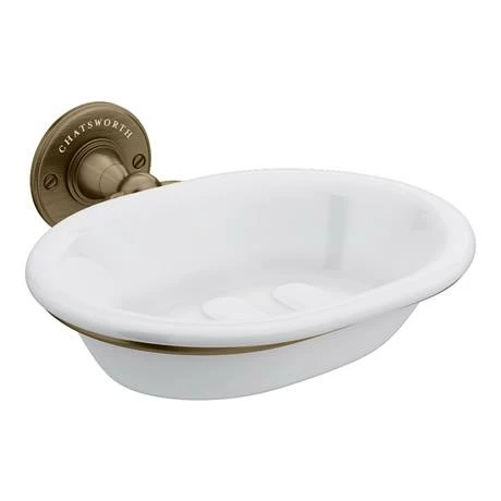 Chatsworth 1928 Antique Brass Traditional Soap Dish Holder 4 Chatsworth 1928 Antique Brass Traditional Soap Dish Holder - Image 4