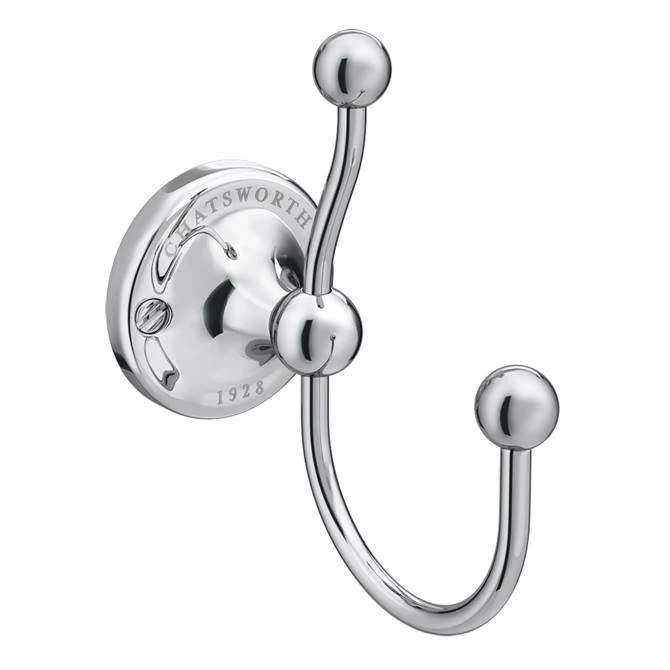 Chatsworth Traditional Chrome Double Robe Hook 1 Chatsworth Traditional Chrome Double Robe Hook