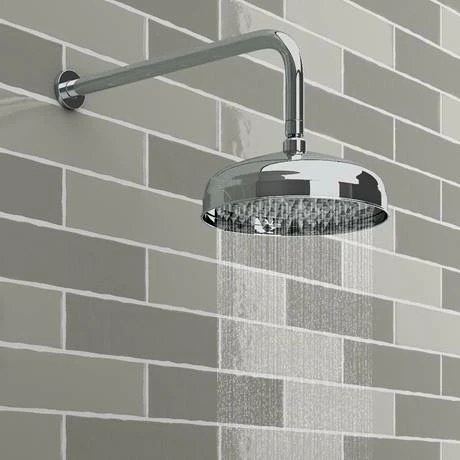 Chatsworth 1928 Black Traditional Push-Button Shower Pack With Slide Rail Kit + Wall Mounted Head 4 Chatsworth 1928 Black Traditional Push-Button Shower Pack With Slide Rail Kit + Wall Mounted Head - Image 4
