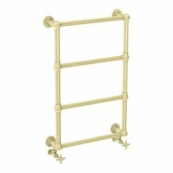 Alternative view of Chatsworth Traditional 498 X 748 Brushed Brass Wall Mounted Heated Towel Rail