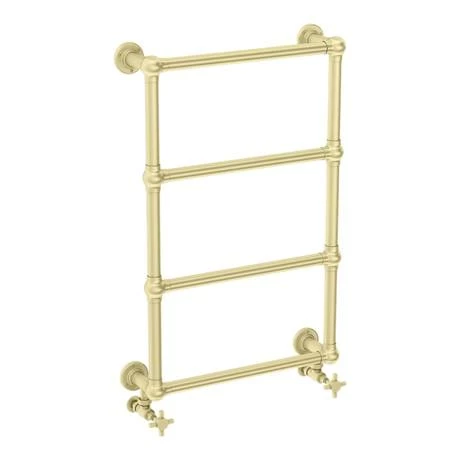 Chatsworth Traditional 498 X 748 Brushed Brass Wall Mounted Heated Towel Rail 2 Chatsworth Traditional 498 X 748 Brushed Brass Wall Mounted Heated Towel Rail - Image 2