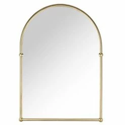 Alternative view of Chatsworth Traditional 673 X 490mm Arched Mirror - Brushed Brass