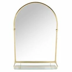 Chatsworth Traditional 700 X 490mm Arched Mirror With Glass Shelf - Brushed Brass 8 Chatsworth Traditional 700 X 490mm Arched Mirror With Glass Shelf - Brushed Brass -Chatsworth Shop CHTBBMS d3 460